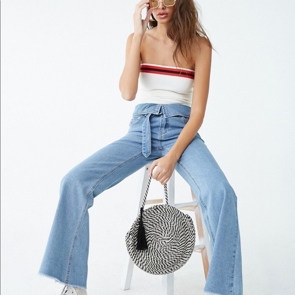 Striped trim tube top sz XS - Picture 5 of 8